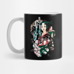 Japanese Geisha Sword Samurai Warrior 114 Mug